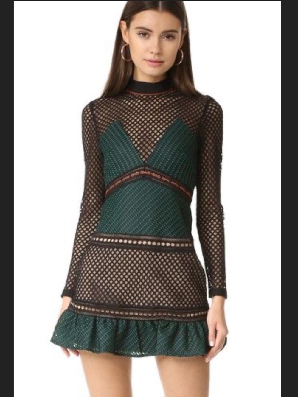 Self-Portrait Forest Mini Dress